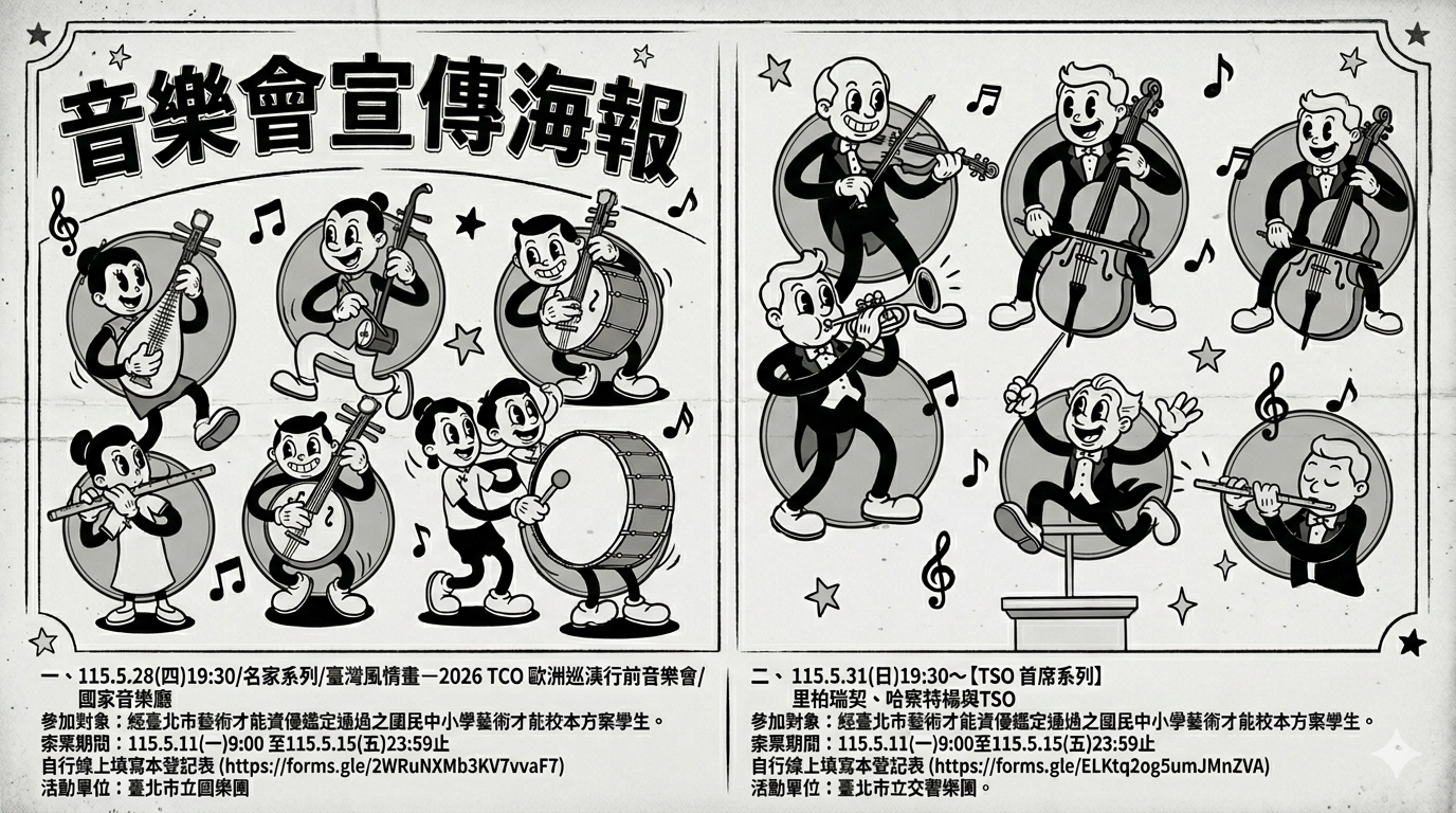 音樂會索票登記2場